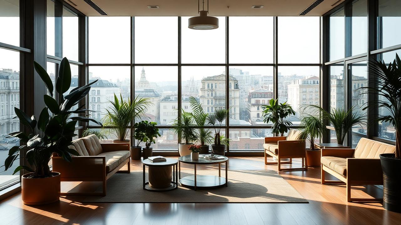 Intérieur lumineux d’un cabinet de gestion de patrimoine à Lyon